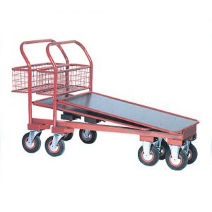 Powder Coated Cash and Carry Trolley with Basket-0